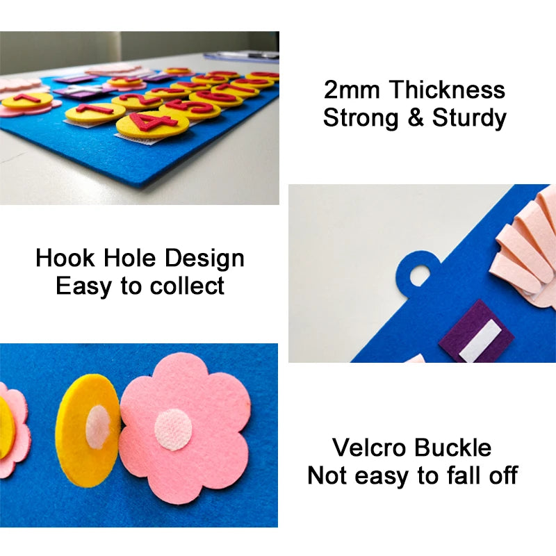 Felt Finger Numbers Math Toy - Toddler Counting Game