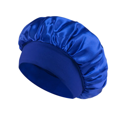 Silk Satin Hair Bonnet Night Sleep Shower Cap Large Wrap
