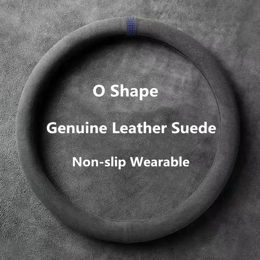 Suede Car Steering Wheel Cover Breathable Non Slip Wrap