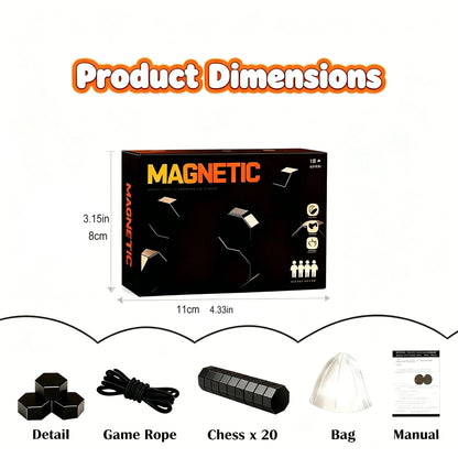 Party Games Magnetic Stones Game Interactive Magnet Board Strategy Game for Family Kids Adults High Quality Longest Side 3.4cm