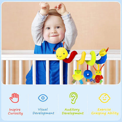Musical Spiral Crib Stroller Toy Hanging Car Seat Rattle