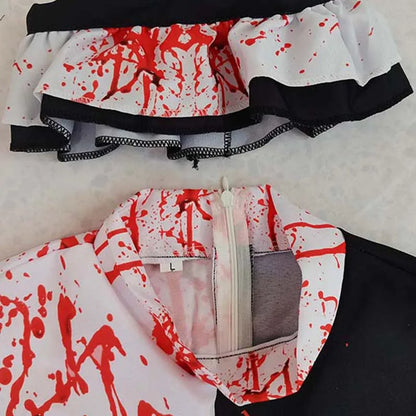 Men Halloween Costumes Art The Clown Cosplay Costume Movie Terrifierr 2 Bloody Jumpsuit Male Jumpsuit Horror Outfits