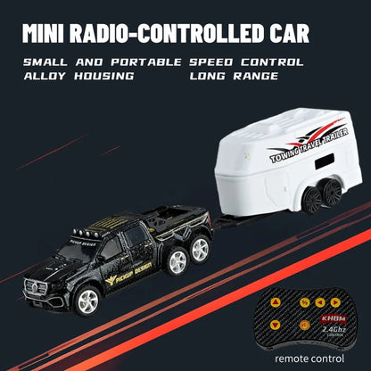 1/64 Mini RC Alloy Car Pocket Remote Control Vehicle
