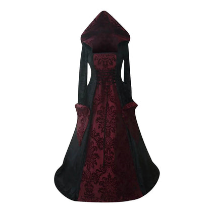 Costume Wicca Witch Medieval Dress Women Adult Plus Size Scary Cosplay Gothic New Wizard Halloween Costumes For Women