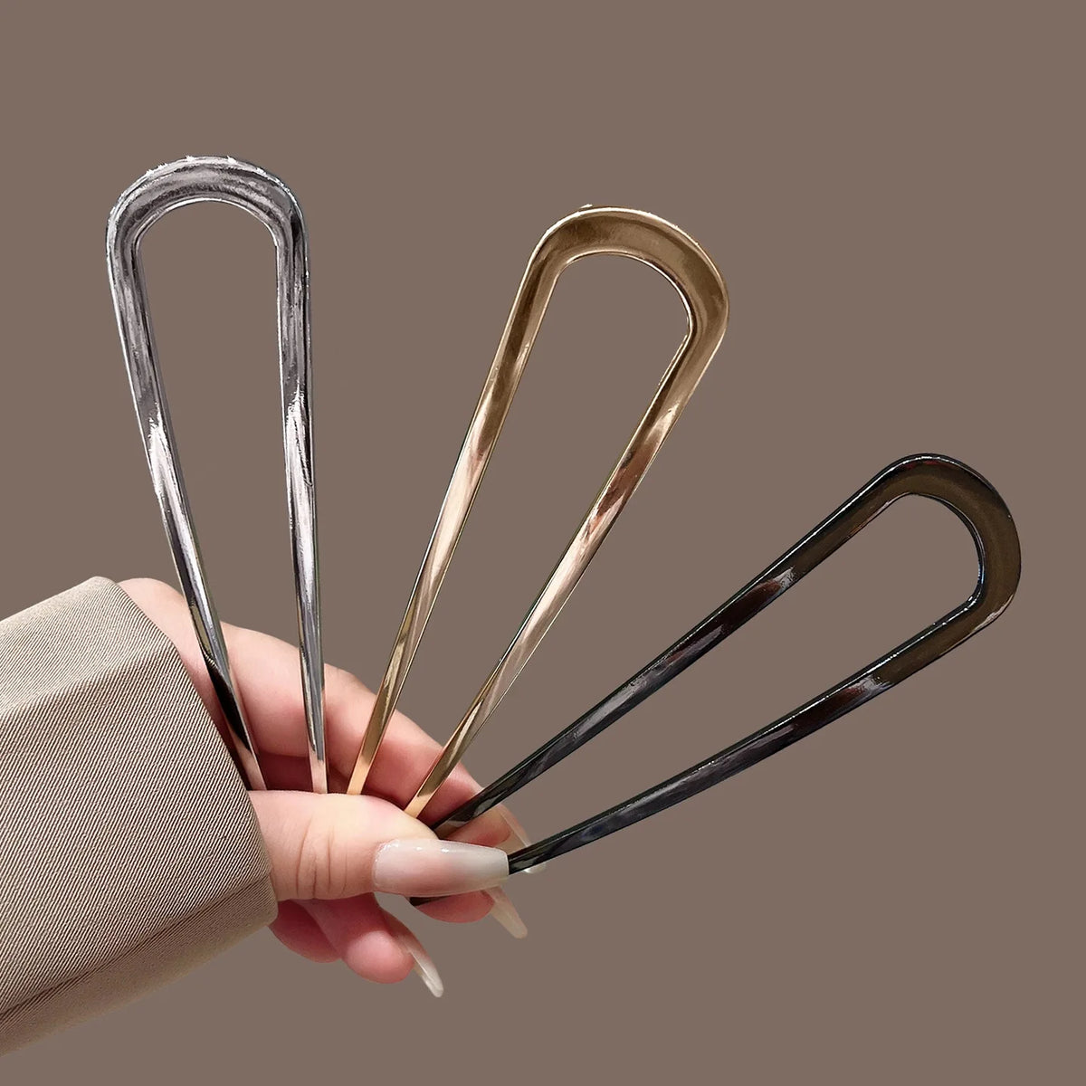 U-Shaped Hair Fork Acetate Hairpin Tortoiseshell Sticks