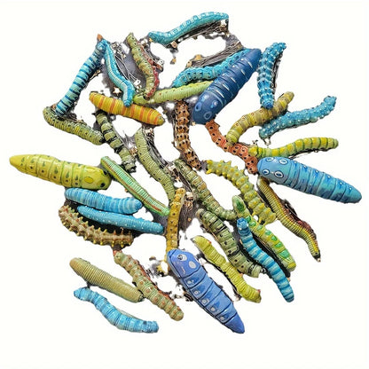 Spooky 6pcs Hair Clips for Caterpillar - Durable Plastic, No Batteries Required, Perfect for Halloween & Prank Parties