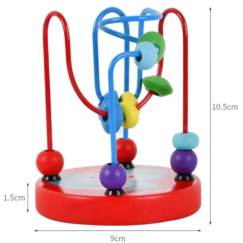 Wooden Bead Maze Toy Preschool Learning Circle