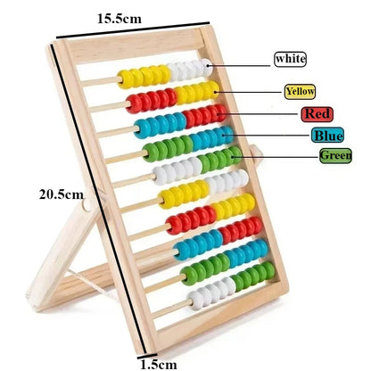 Wooden 100 Beads Abacus Toy Preschool Math Counting Rack
