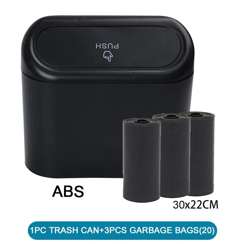 Leakproof Car Trash Can Small Vehicle Garbage Bin Set