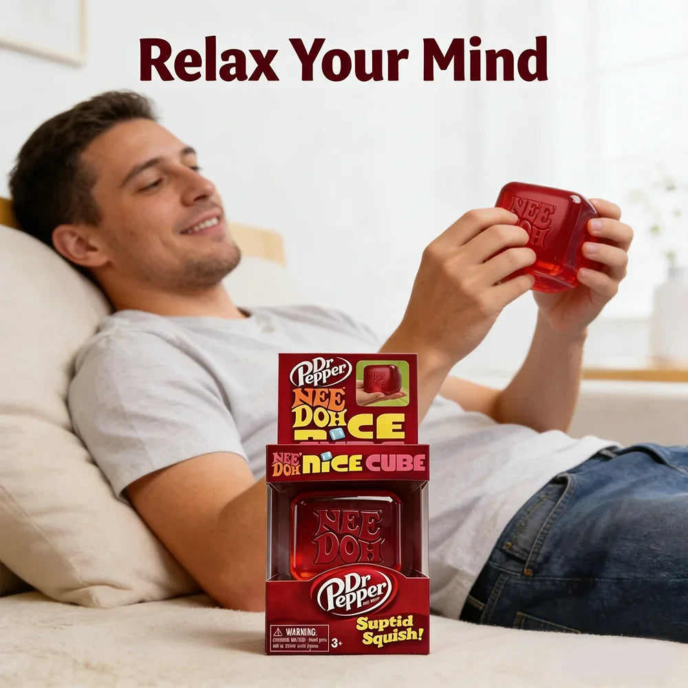 Soda Can Ice Cube Squishy Toy Soft Stress Relief Fidget