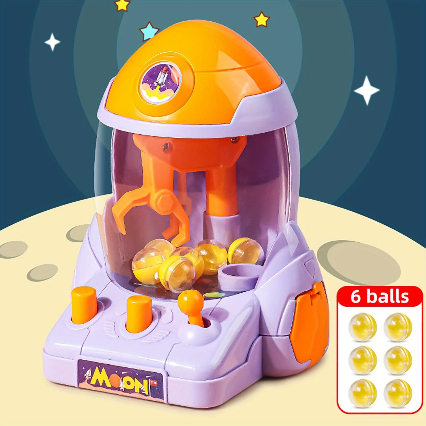 Space Rocket Arcade Claw Game Ball Grabber Machine Toy