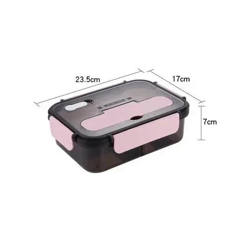 1500ml Portable Three Grid Lunch Box With Fork And Spoon Kids Students Adult Office Bento Box Microwave Food Storage Container