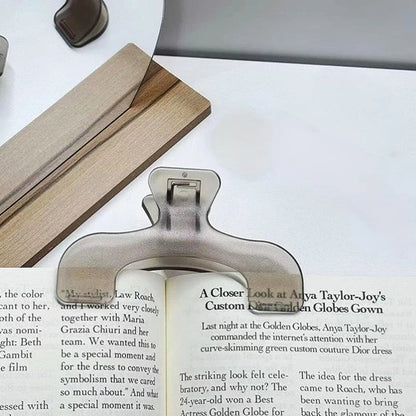 SJ1pc Simple Fixed Book Clips Memo Clip Desk Accessories Practical Note Holder Frosted Transparent Page Holder For Reading Tool