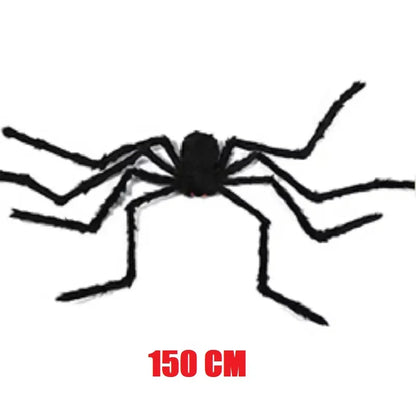 Halloween Giant Plush Spider Black Outdoor Decor Prop