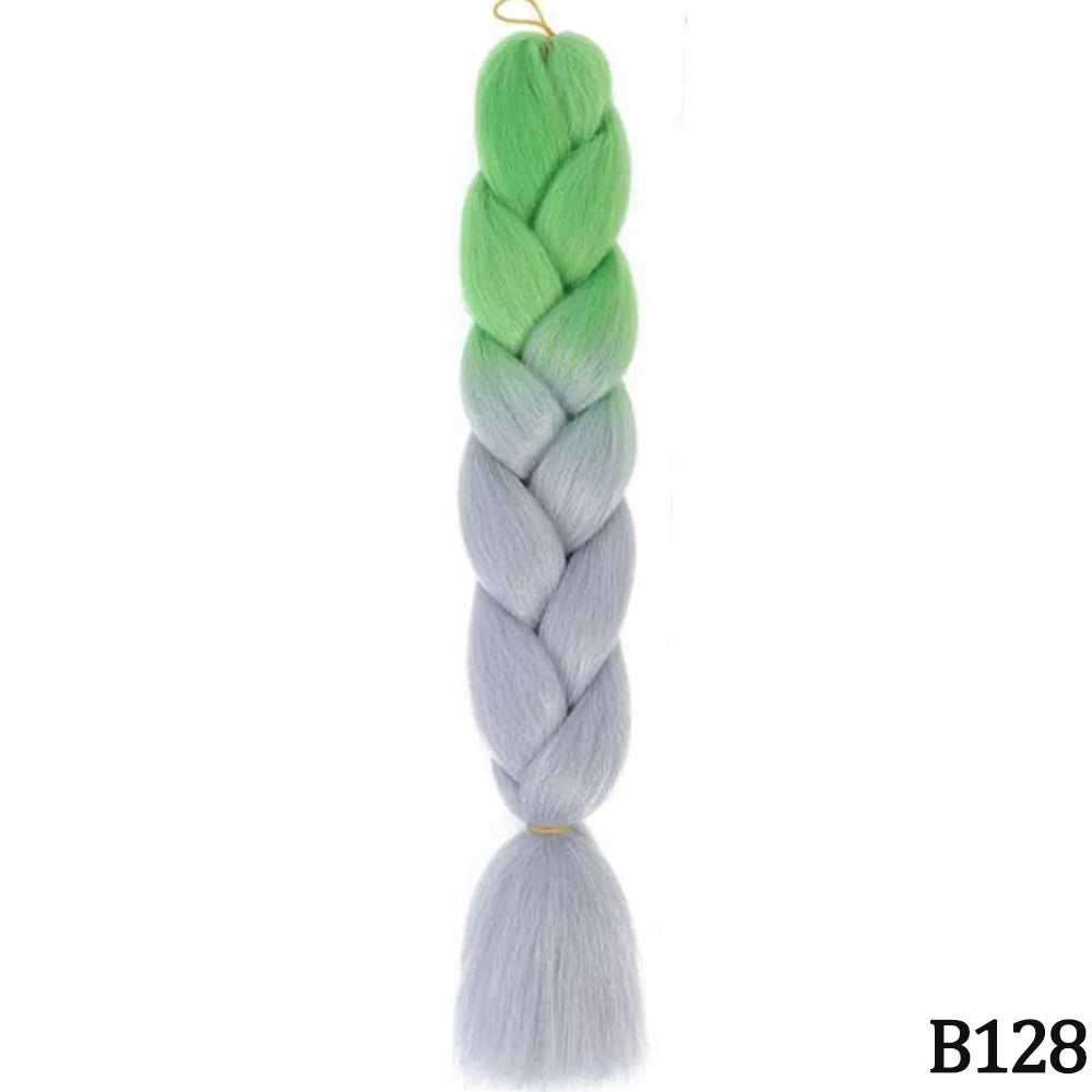 24 Inch Jumbo Braiding Hair Synthetic Afro Ombre Extensions