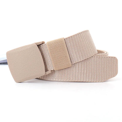 38mm Tactical Waist Belt Unisex Lightweight Weave Fabric with Plastic Buckle for Airport Security Men Women Camouflage Style