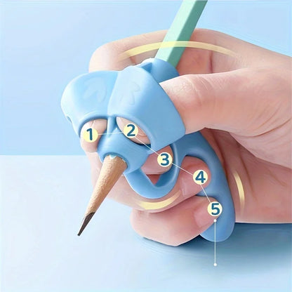 Grip Pen Corrector Set Soft Rubber Handwriting Posture Aid