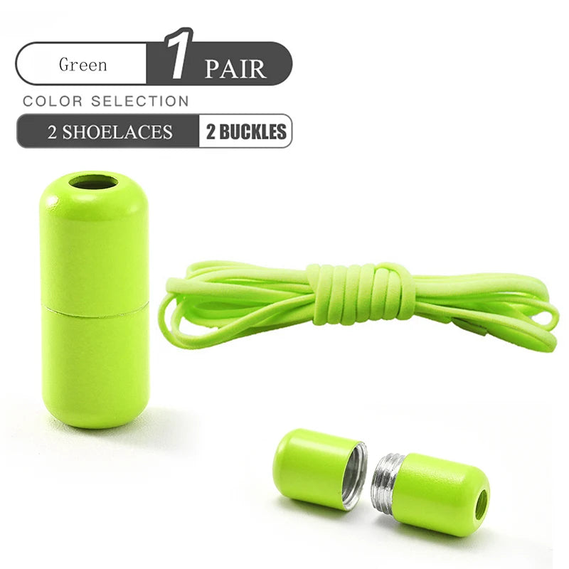 Elastic No Tie Shoelaces Semicircle Lazy Metal Lock Laces