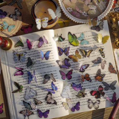 Waterproof Butterfly Stickers Aesthetic PET Scrapbooking Decals