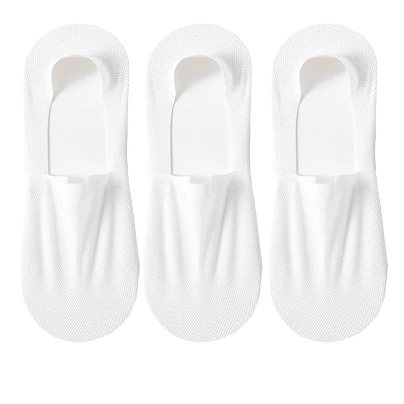 Silicone Non Slip Low Cut Socks Men Boat Thin