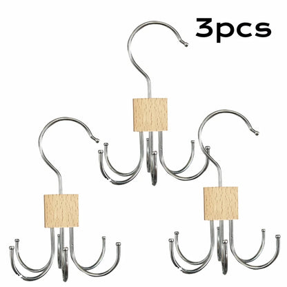 360 Rotating Storage Hanger Hook Multi Claw Closet Belt Rack