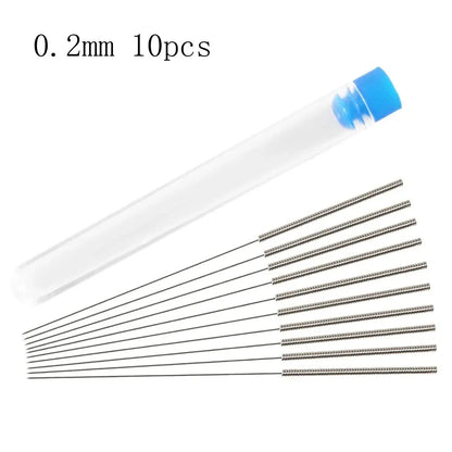 3D Printer Nozzle Cleaning Kit 0.2/0.3/0.4/0.5/0.6/0.8/1.0mm Stainless Steel Nozzle Cleaning Needles 3D Printer Nozzle Cleaner