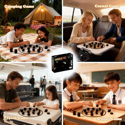 Party Games Magnetic Stones Game Interactive Magnet Board Strategy Game for Family Kids Adults High Quality Longest Side 3.4cm