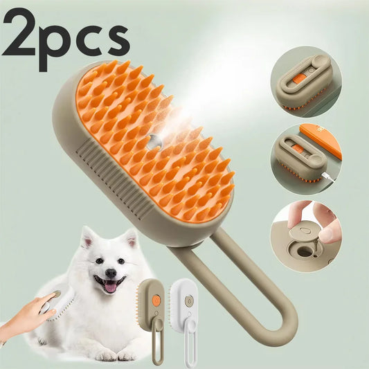 3 in 1 Steam Pet Brush Electric Cat Steamy Grooming Comb