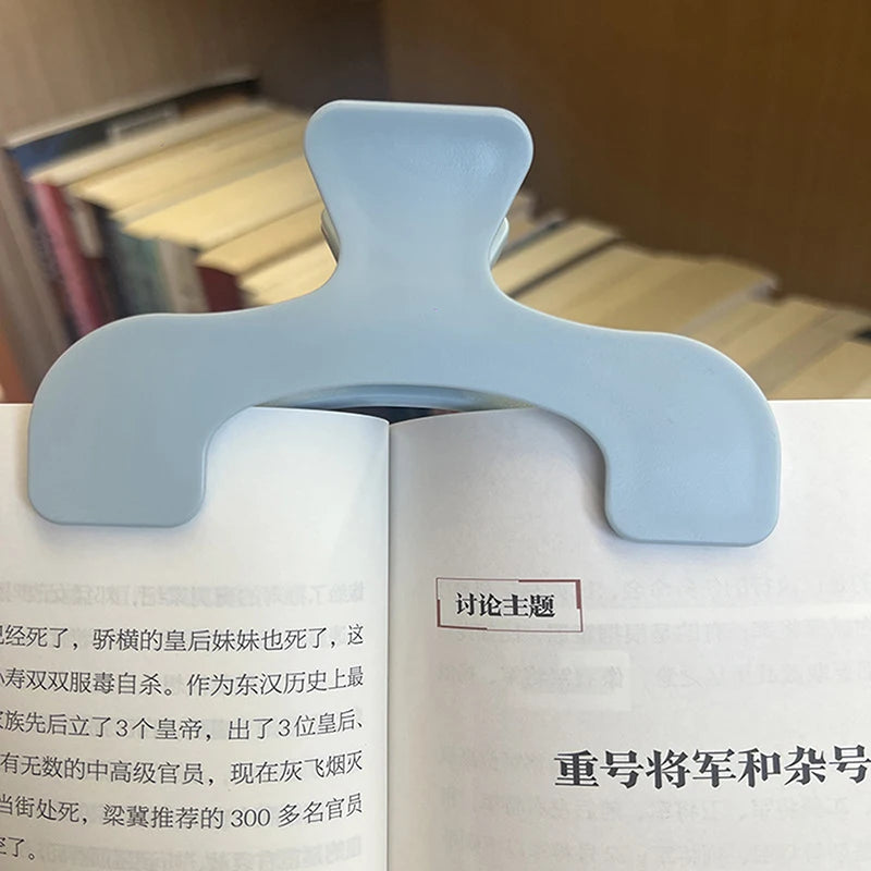 SJ1pc Simple Fixed Book Clips Memo Clip Desk Accessories Practical Note Holder Frosted Transparent Page Holder For Reading Tool