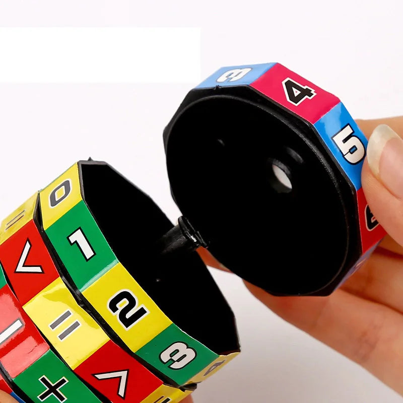 Math Cylinder Arithmetic Cube Toy Kids Counting Game