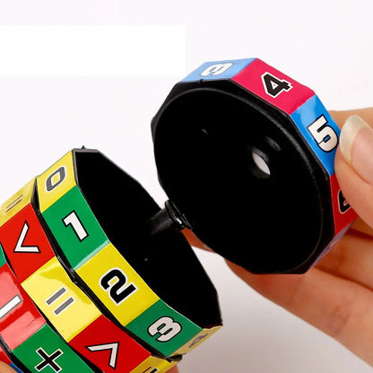 Math Cylinder Arithmetic Cube Toy Kids Counting Game