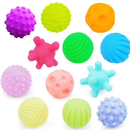 Textured Baby Sensory Ball Set Soft Tactile Massage Balls