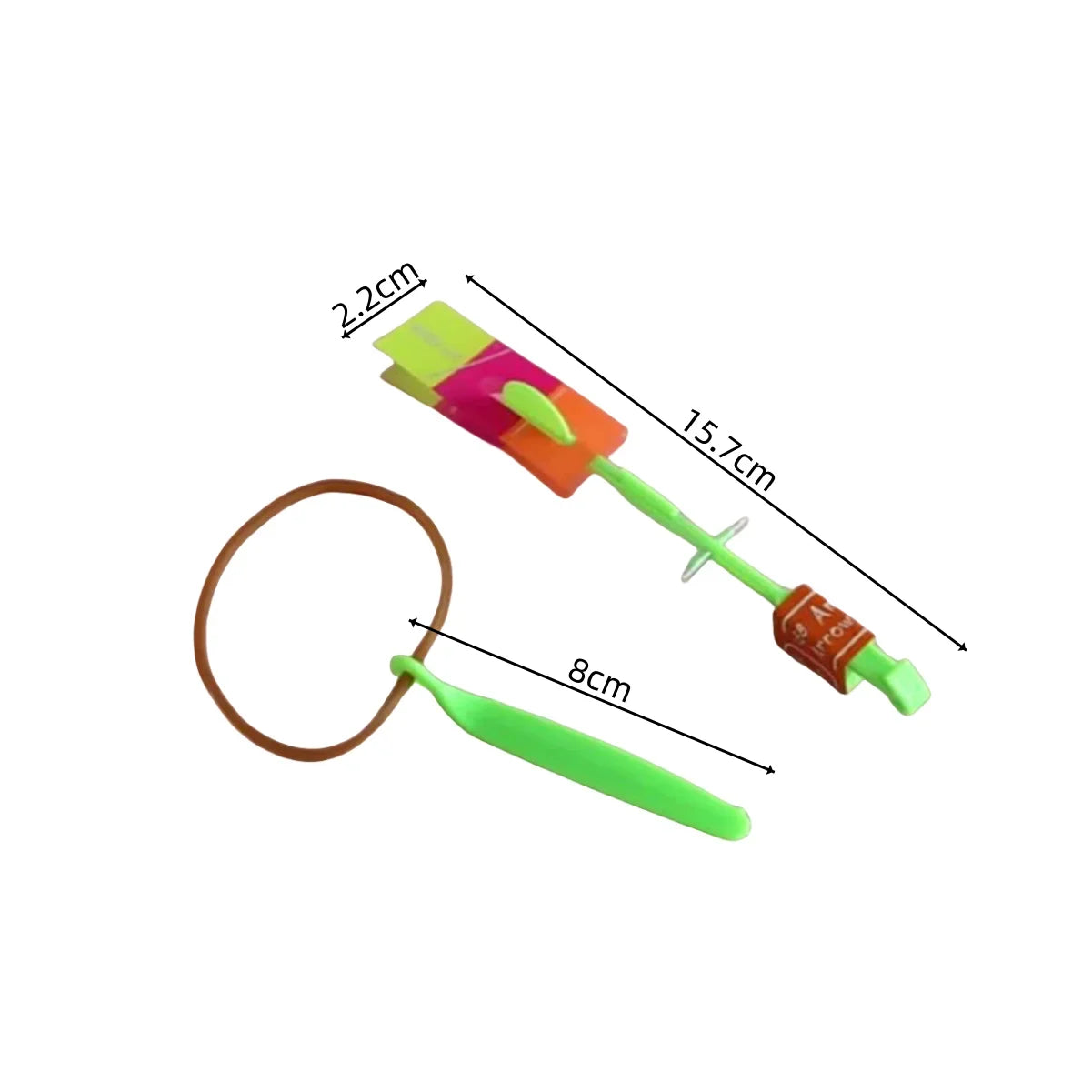 LED Slingshot Rocket Helicopter Toy Flying Launcher Set