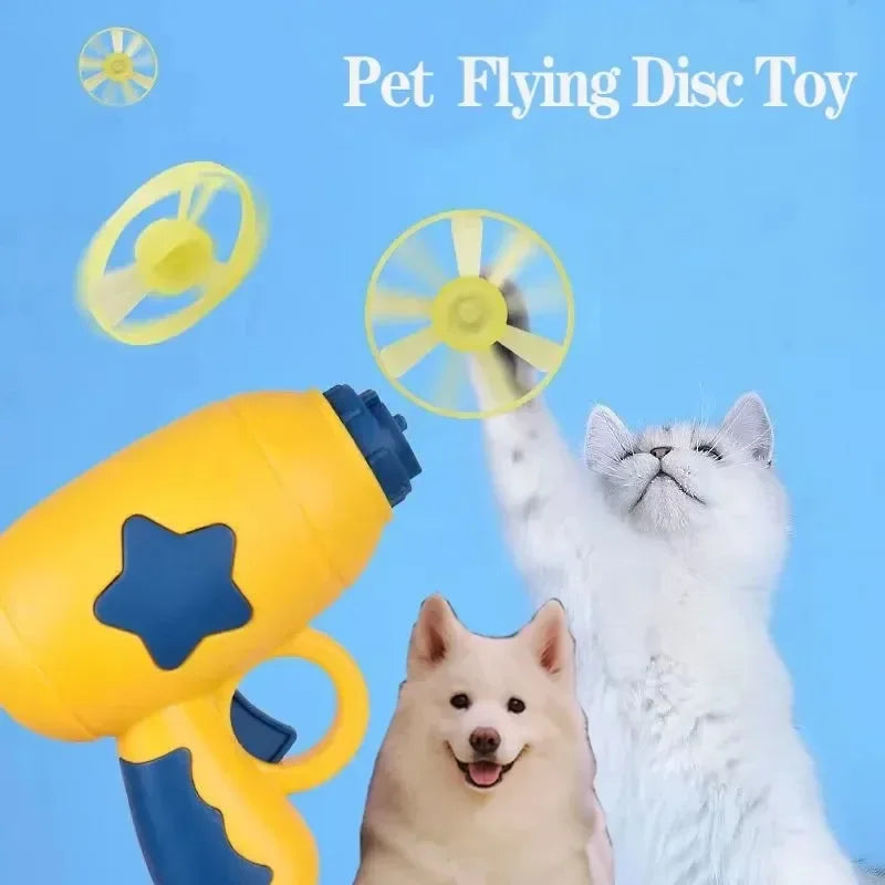 Interactive Cat Flying Disc Launcher Shooting Toy