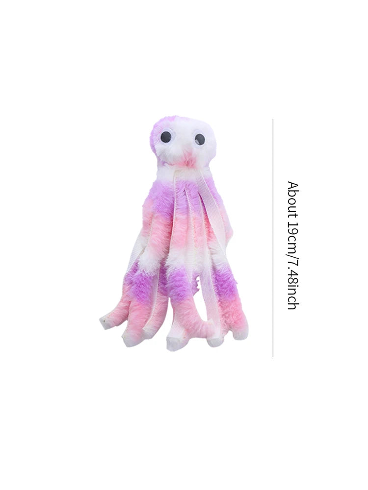 Cute Octopus Cat Plush Toy Interactive Indoor Teaser