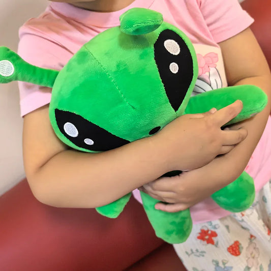 Green Alien Plush Toy 30cm Soft Tentacle Horn Pillow
