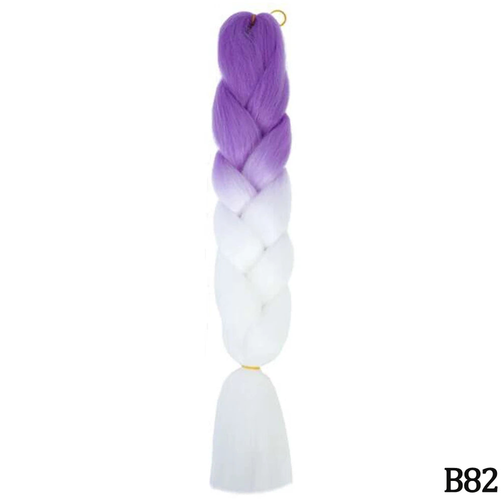 24 Inch Jumbo Braiding Hair Synthetic Afro Ombre Extensions