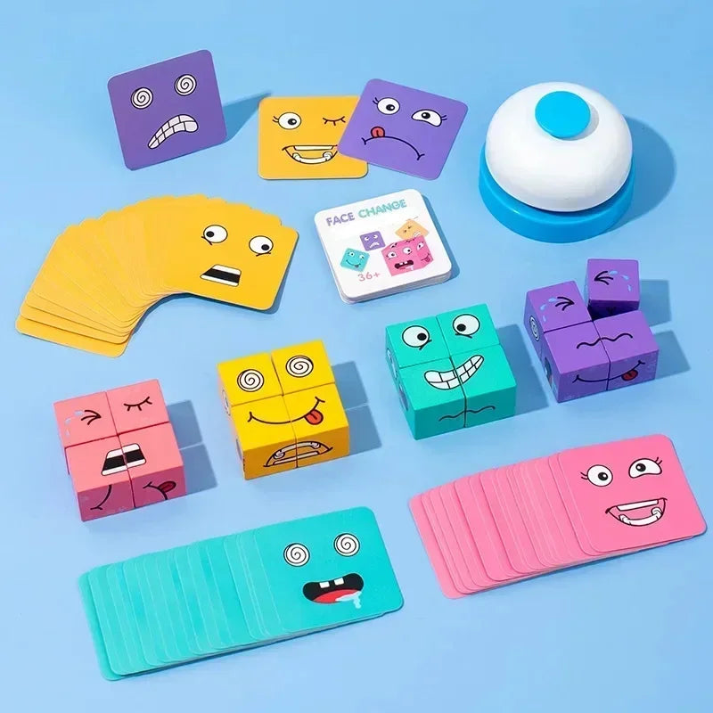 Face Changing Building Blocks Expression Matching Game
