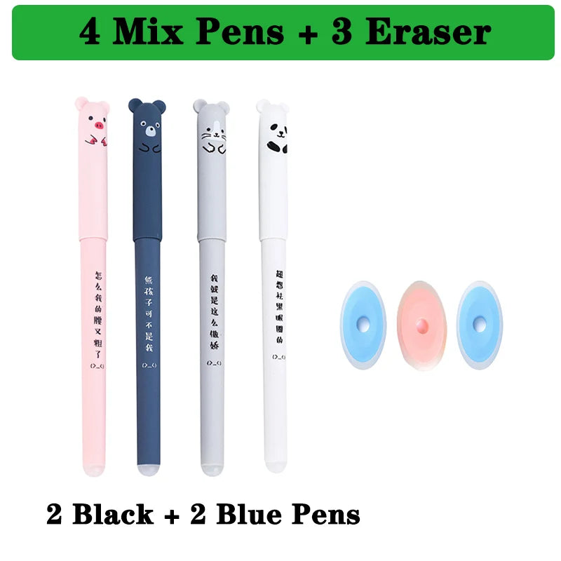 25 Pcs/set Kawaii Erasable pens Gel Pen sketch Writing Stationery for Notebook school supplies pen cute kids pens pencil