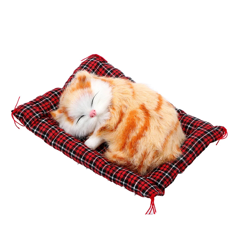 Simulation Sleeping Cat Dashboard Decoration Plush Ornament