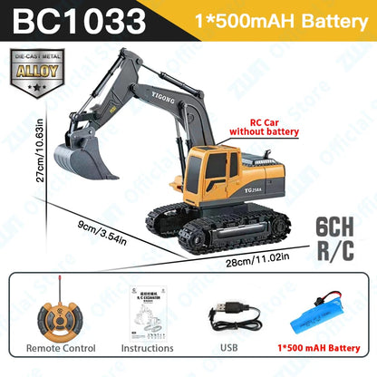 2.4G RC Remote Control Excavator Dump Truck Toy