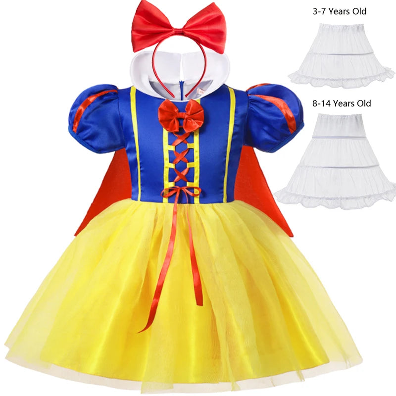 Snow White Princess Dress Up Halloween Cape Costume
