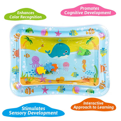 Inflatable Baby Water Play Mat Tummy Time Sensory Pad