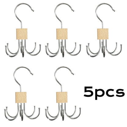 360 Rotating Storage Hanger Hook Multi Claw Closet Belt Rack