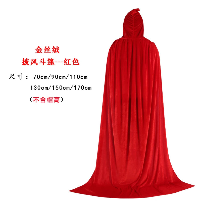 Hooded Joker Role Playing Medieval Long Horn Halloween Party Male and Female Adult Mage Witchcraft Robe Hidden Dress Easter Hall