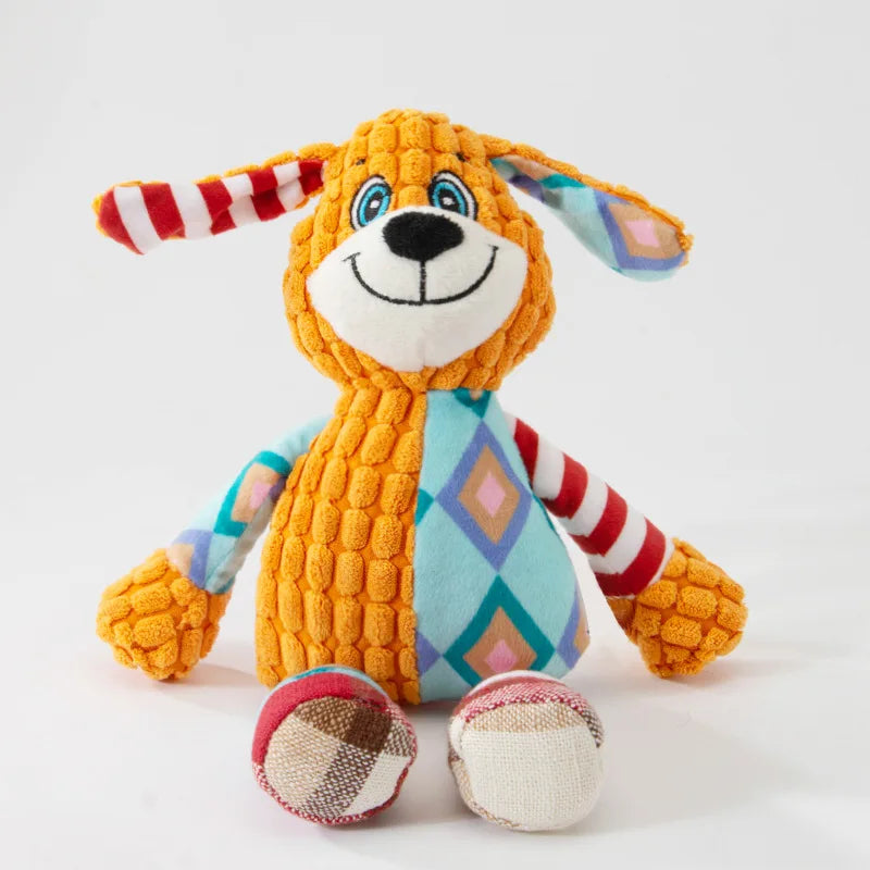 Squeaky Pet Plush Puzzle Toy Fleece Dog Chew Accent
