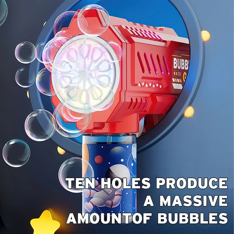 Automatic Rocket Bubble Gun Electric Bubble Blower