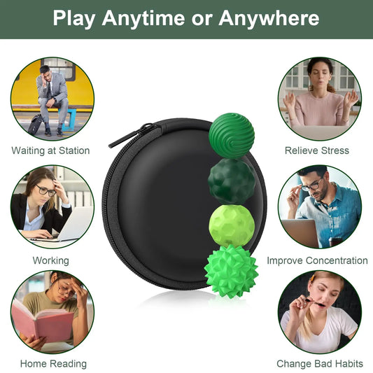 Silicone Magnetic Sensory Balls Quiet Stress Reliever Toy