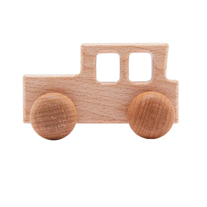 Wooden Baby Car Toy Dinosaur Teething Toy for Toddlers