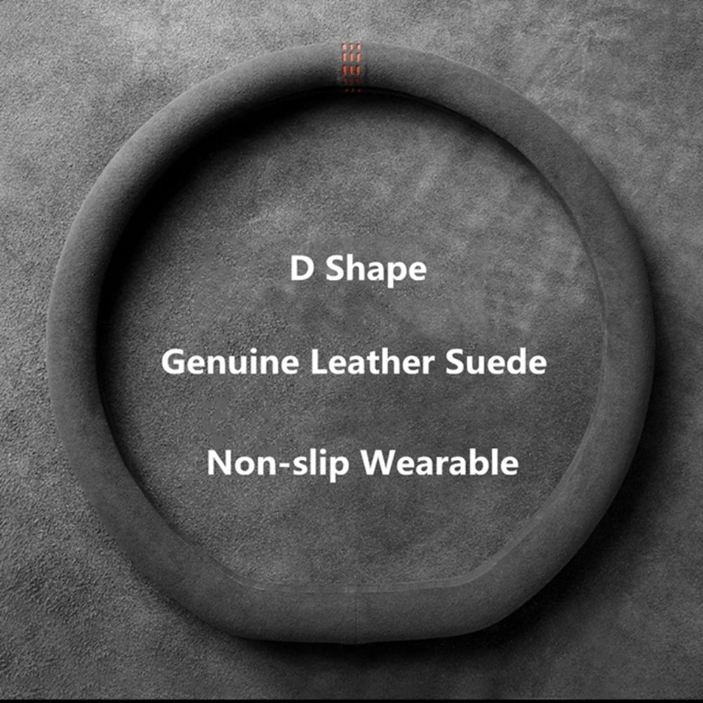 Suede Car Steering Wheel Cover Breathable Non Slip Wrap